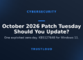 TrustLoud title graphic reading October 2026 Patch Tuesday, should you update, with the subtitle one exploited zero-day, KB5127648 for Windows 11